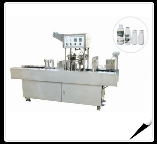 Cup Filling And Sealing Machines And Automatic Cap Filling And Sealing Machine Series  > Automatic milk bottles filling and sealing machine