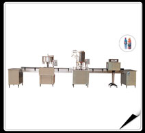 The production line of washing,filling,capping machines